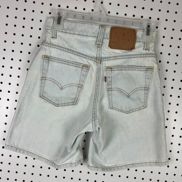 Levi's 550 Vtg Jean Shorts Women 3 -‎ 26" Waist USA Made High Waisted 90s Grunge - Picture 2 of 8